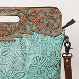 Ohlay Bags OHG170 Clutch Hand Tooled Embossed Genuine Leather Women Bag Western Handbag Purse