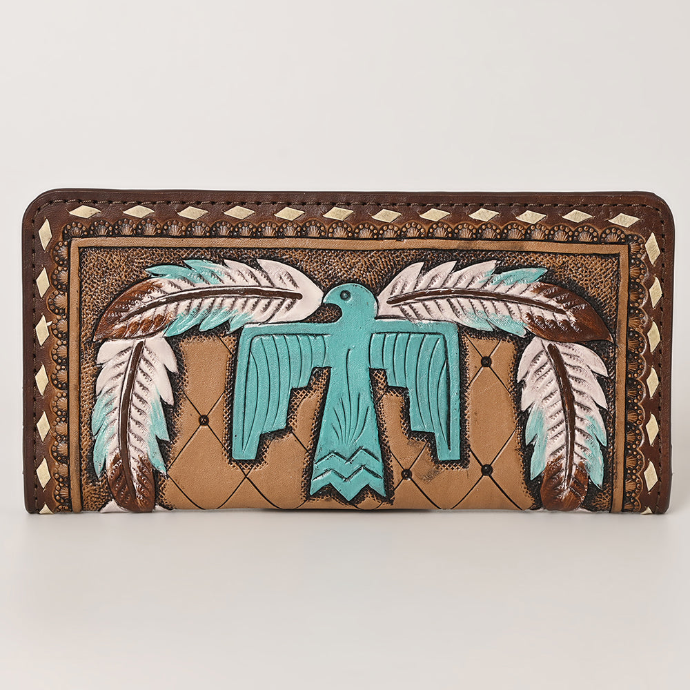 OHLAY WALLET Hand Tooled Genuine Leather women bag western handbag purse