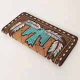 OHLAY WALLET Hand Tooled Genuine Leather women bag western handbag purse