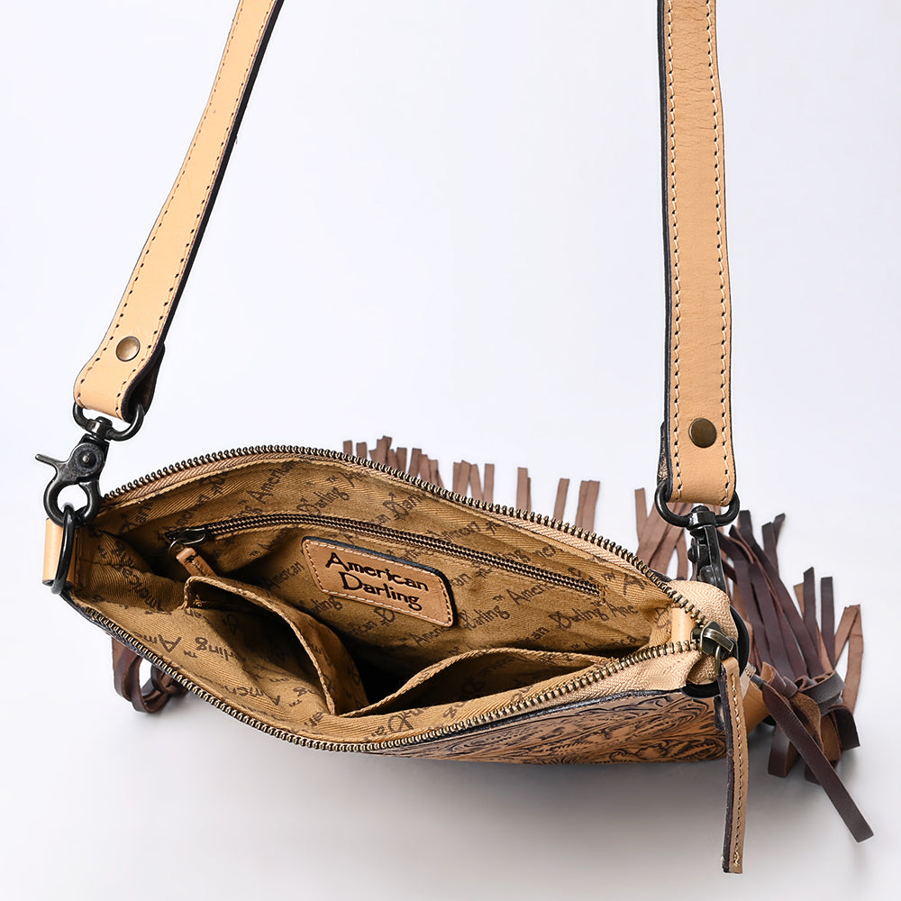 American Darling Messenger Hand Tooled Genuine Leather Western Women Bag Handbag Purse | Travel Bags College Casual