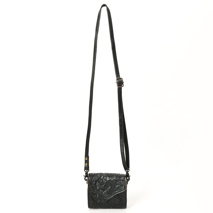 American Darling Hand Tooled Genuine Leather Western Wallet Bag – Compact Crossbody with Premium Craftsmanship for Everyday Use
