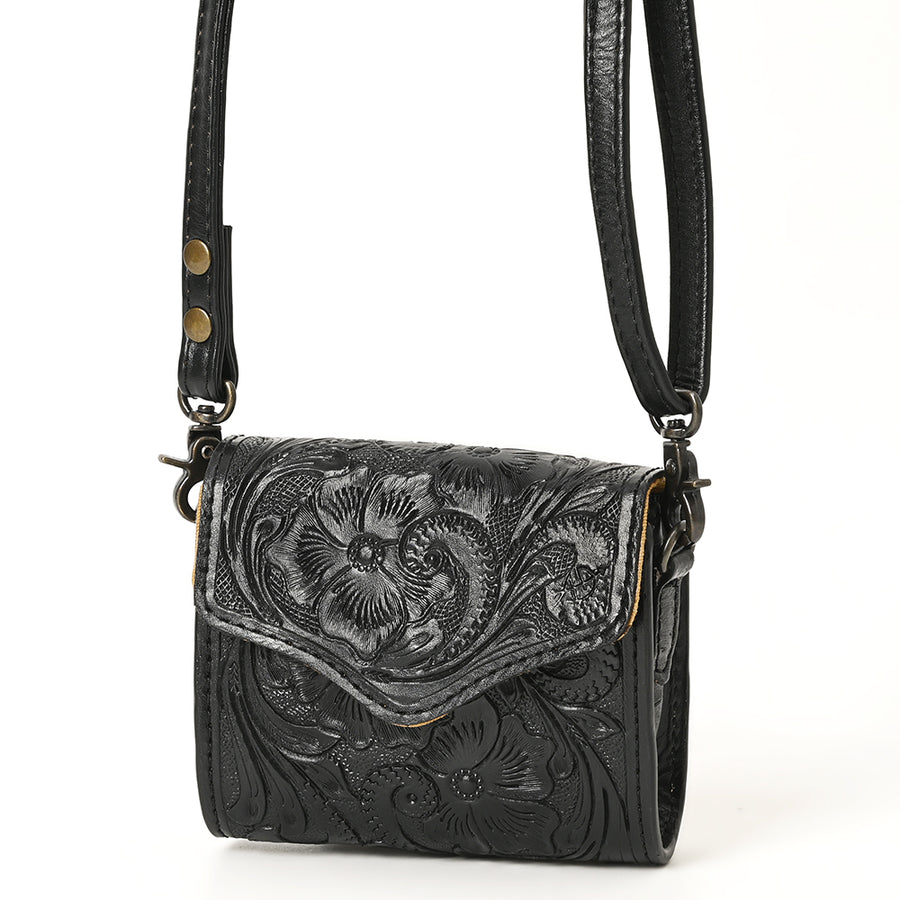 American Darling Hand Tooled Genuine Leather Western Wallet Bag for Everyday Carry - Uhorse