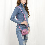 American Darling Wallet Hand Tooled Genuine Leather Women Bag Western Handbag Purse