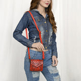 American Darling Wallet Hand Tooled Genuine Leather Women Bag Western Handbag Purse