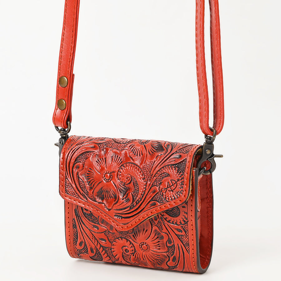 American Darling Hand Tooled Genuine Leather Western Wallet Bag for Everyday Carry - Uhorse