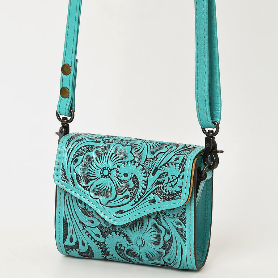 American Darling Hand Tooled Genuine Leather Western Wallet Bag for Everyday Carry - Uhorse