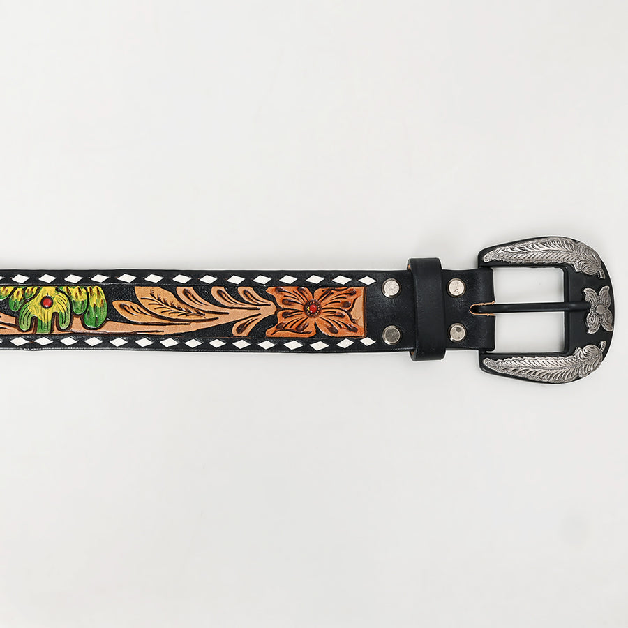 American Darling Belt Beautifully Hand Tooled Leather Unisex | Western Handcrafted