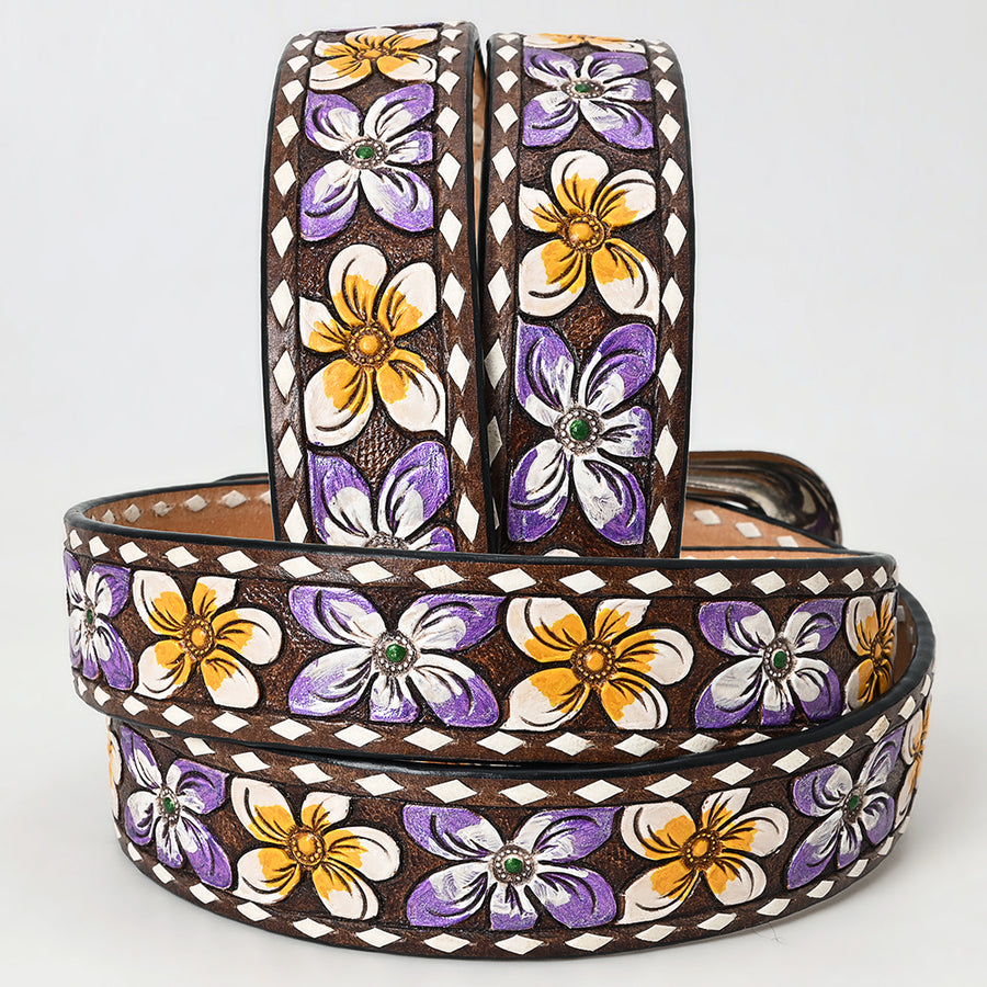 American Darling Belt Beautifully Hand Tooled Leather Unisex | Western Handcrafted