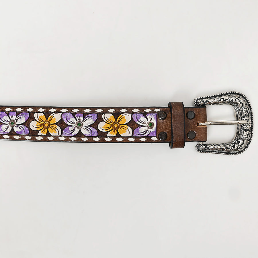 American Darling Belt Beautifully Hand Tooled Leather Unisex | Western Handcrafted