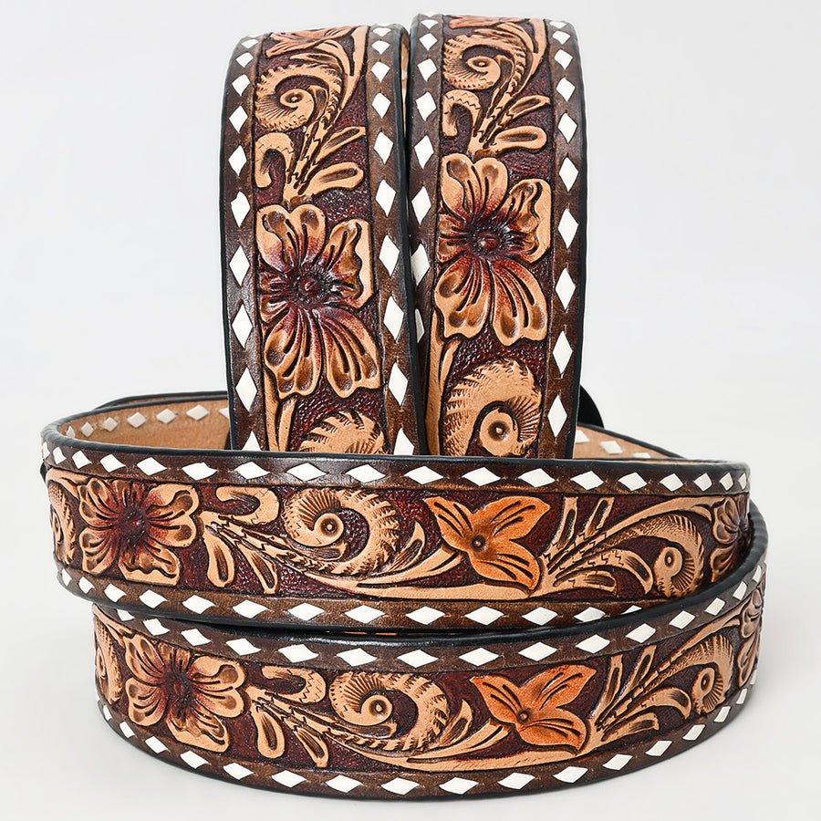 American Darling Beautifully Hand Tooled American Leather Belt Men & Women