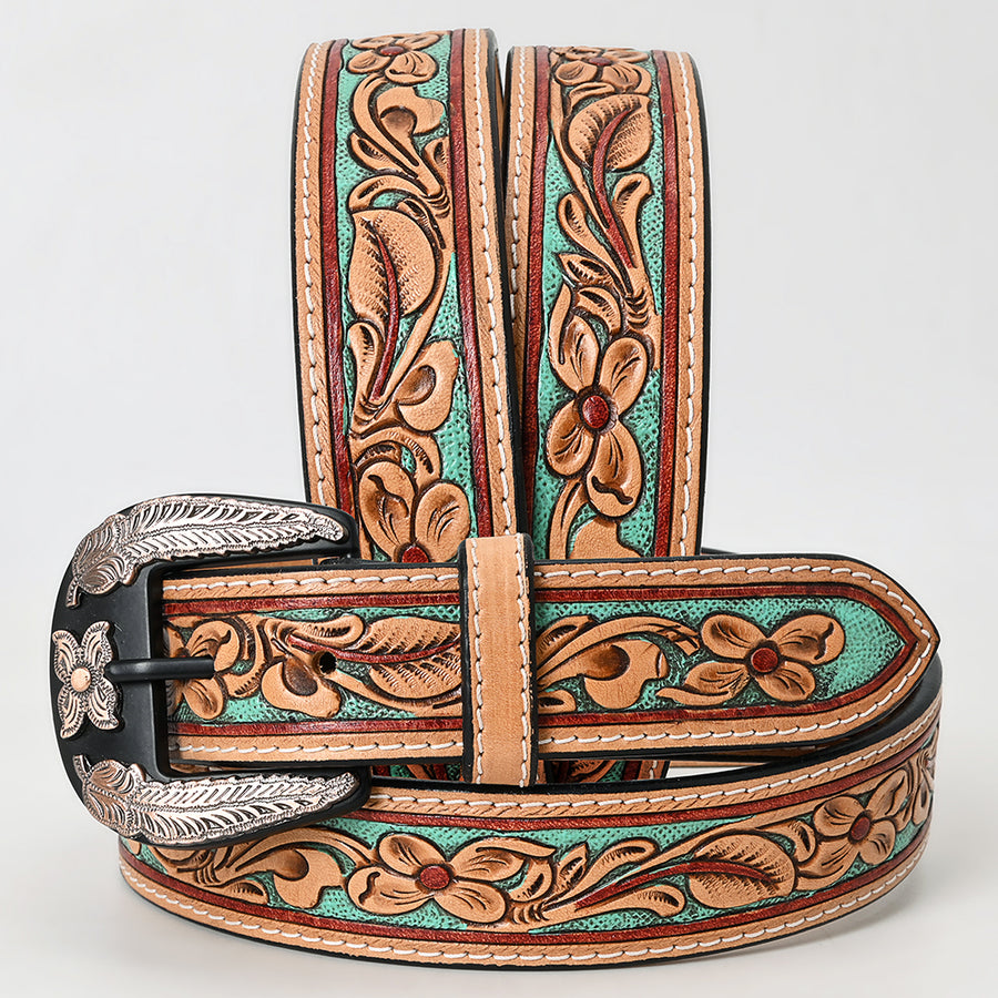AMERICAN DARLING Beautifully Hand Tooled American Leather Unisex Belt - Uhorse