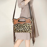 Ohlay Bags OHA113 Clutch Hand Tooled Hair-On Genuine Leather Women Bag Western Handbag Purse