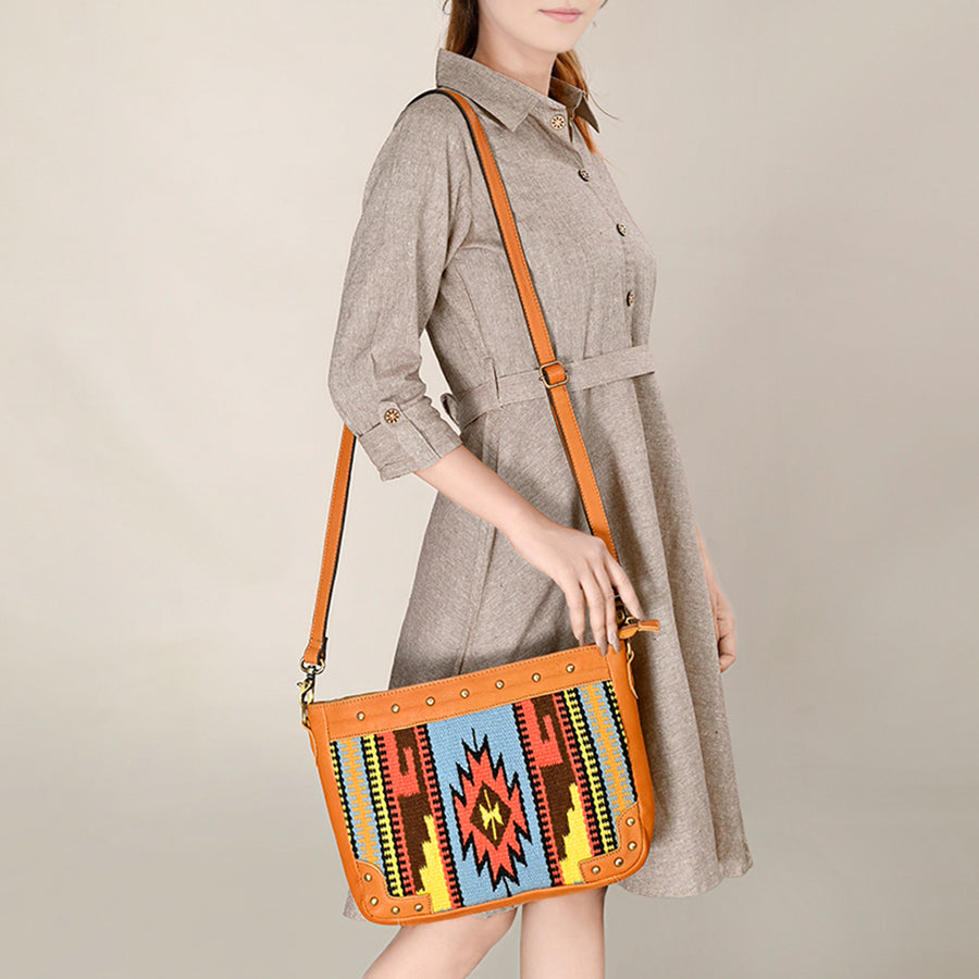 Ohlay Bags OHA123 Cross Body Saddle Blanket Genuine Western Leather Women Bag