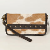 OHLAY OHA137 Clutch Hair-On Genuine Leather women bag western handbag purse