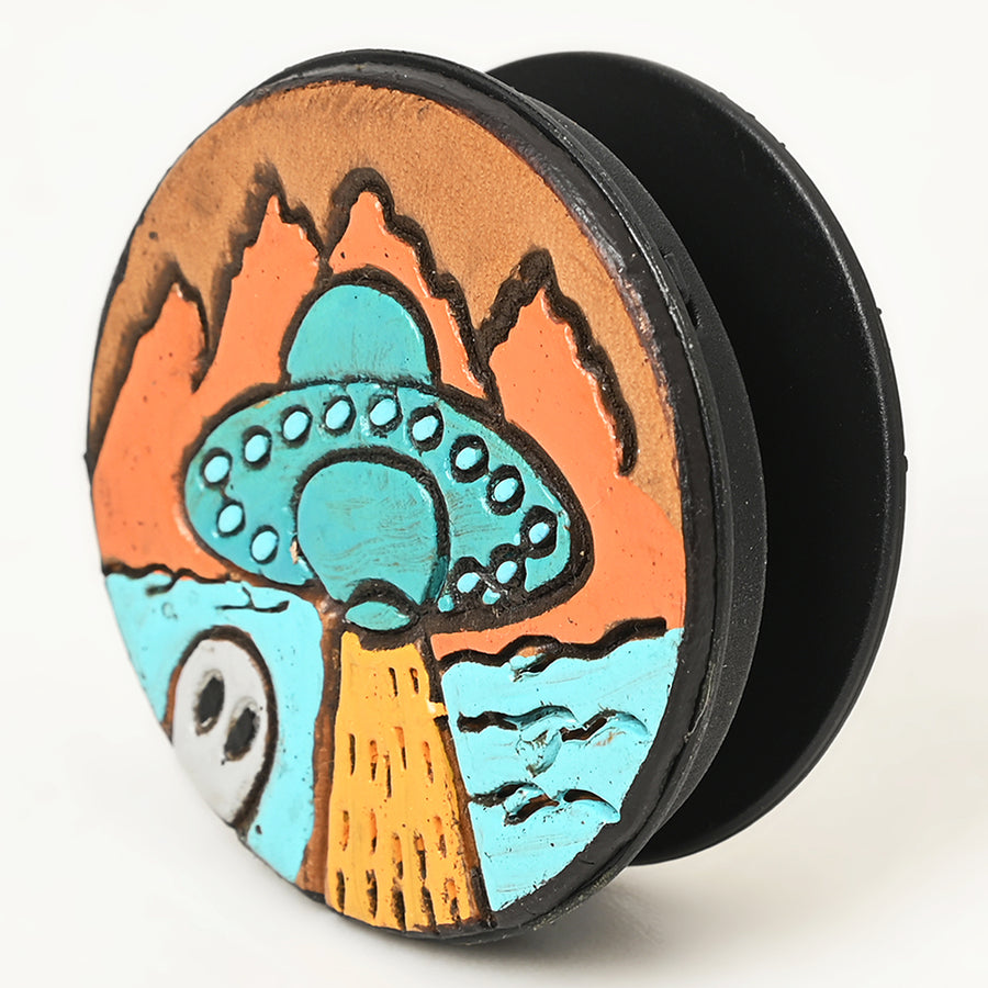 American Darling Hand Tooled Painted Pop Phone Grip Stand Holder - Uhorse