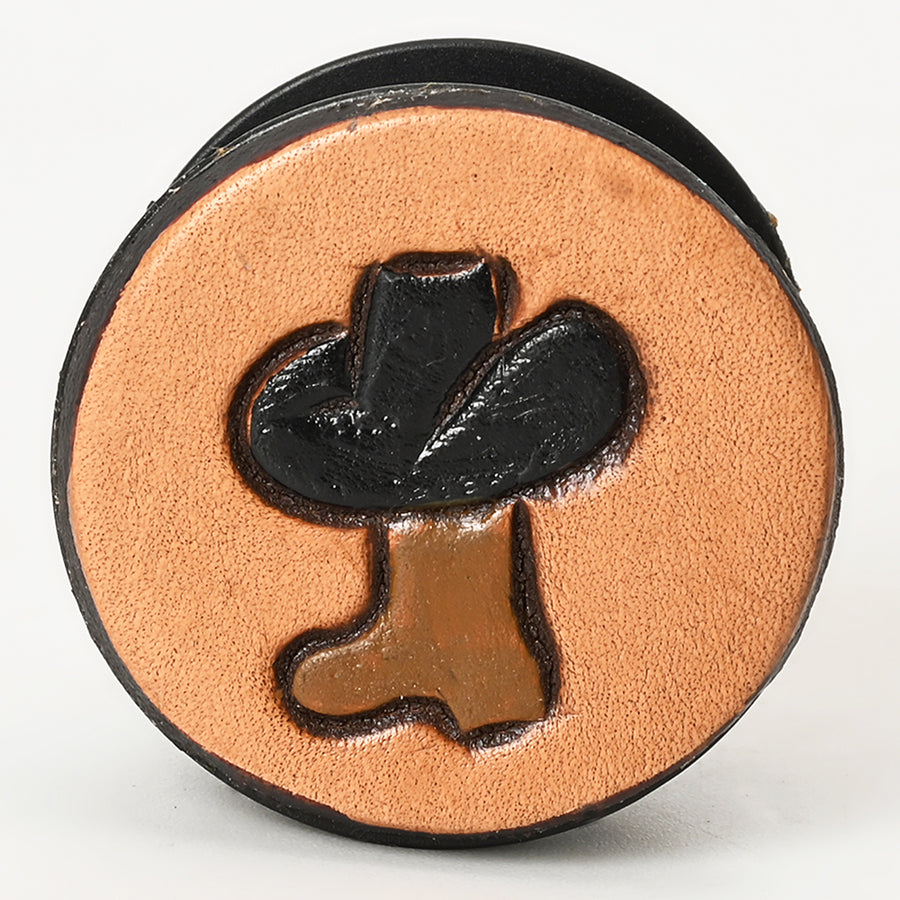 American Darling Hand Tooled Painted Pop Phone Grip Stand Holder Tan