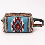 American Darling Toiletry Hand Tooled Aztec Dari Women Bag Handbag | Travel Leather