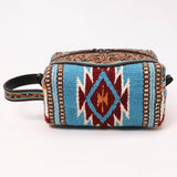 American Darling Toiletry Hand Tooled Aztec Dari Women Bag Handbag | Travel Leather