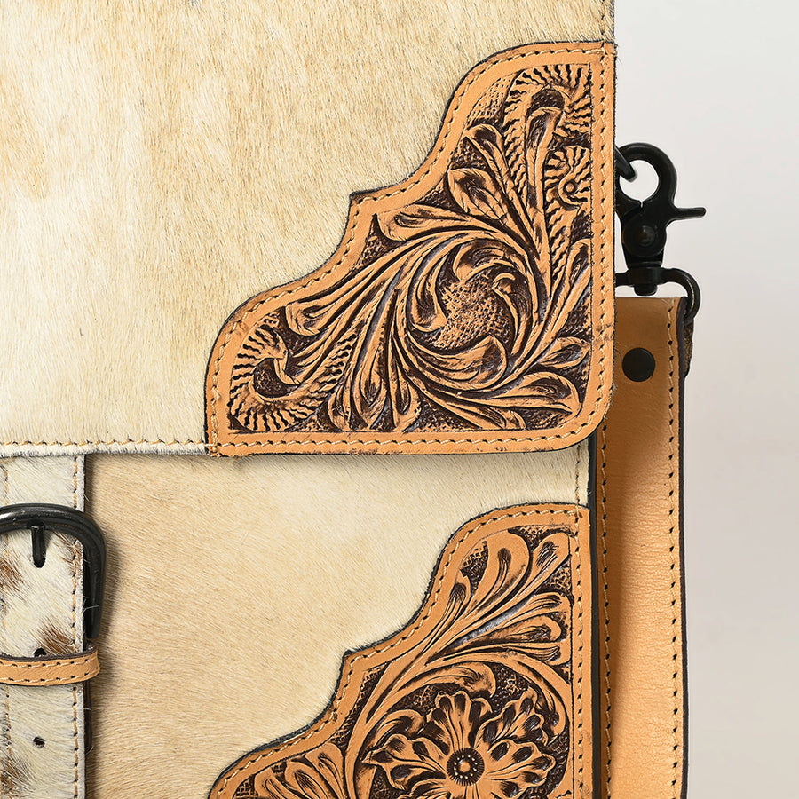 American Darling Briefcase Hand Tooled Hair on Genuine Leather Western Women Bag Handbag Purse | Travel Bags College Casual