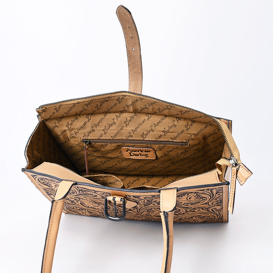 American Darling Tote Hand Tooled Genuine Leather Western Women Bag Handbag Purse | Travel Bags College Casual