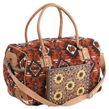 OHLAY OHV305 DUFFEL Hand Tooled Upcycled Wool Hair-on Genuine Leather women bag western handbag