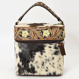 American Darling Jewelry Case Hand Tooled Hair-On Genuine Leather Women Bag Western Handbag Purse |