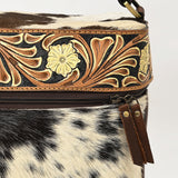 American Darling Jewelry Case Hand Tooled Hair-On Genuine Leather Women Bag Western Handbag Purse |