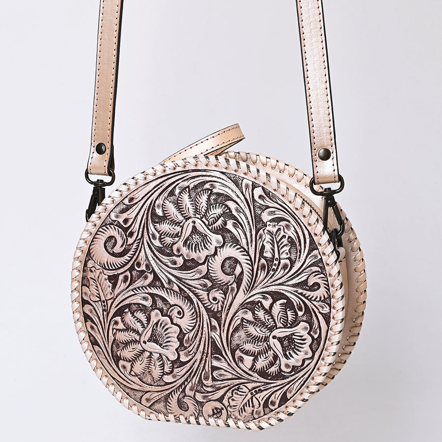 American Darling Canteen Hand Tooled Genuine Leather Women's Bag Western Handbag Purse | Women - Uhorse
