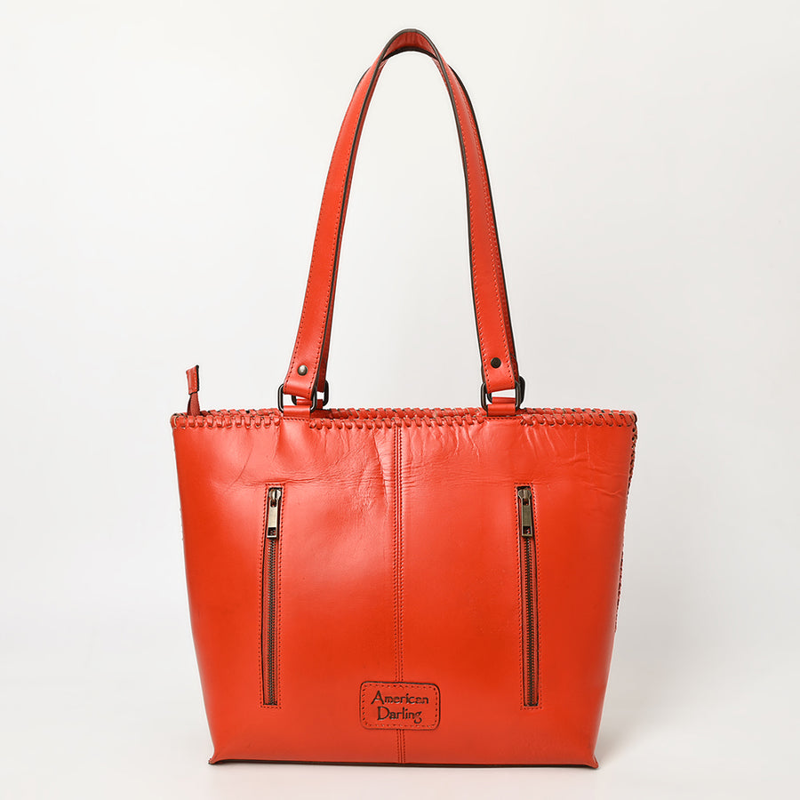 American Darling Tote Hand tooled Genuine Leather Women Bag Western Handbag Purse | Travel Bags