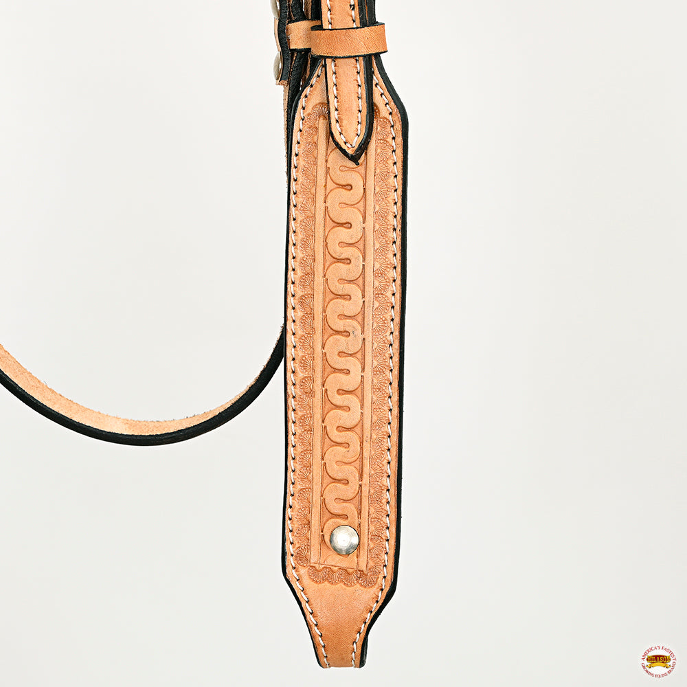 HILASON Western Horse Genuine American Leather Headstall & Breast Collar Set Tan