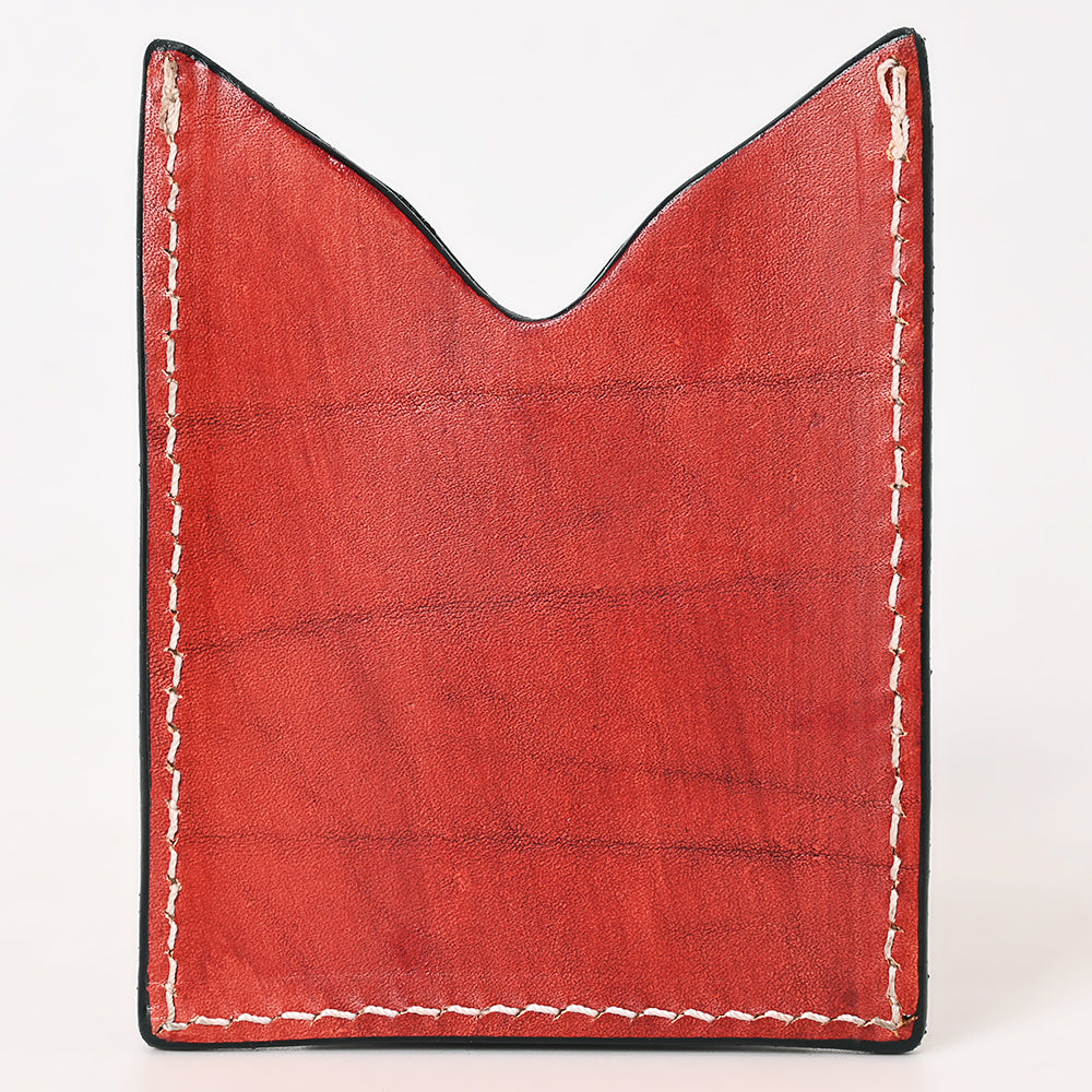 American Darling Floral Women & Men Hand Carved Genuine Leather Card Holder