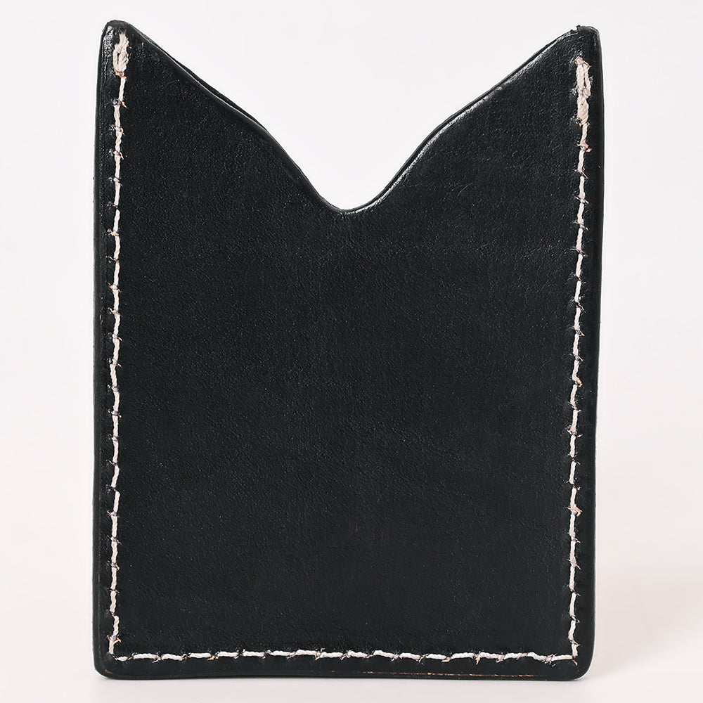 American Darling Floral Women & Men Hand Carved Genuine Leather Card Holder