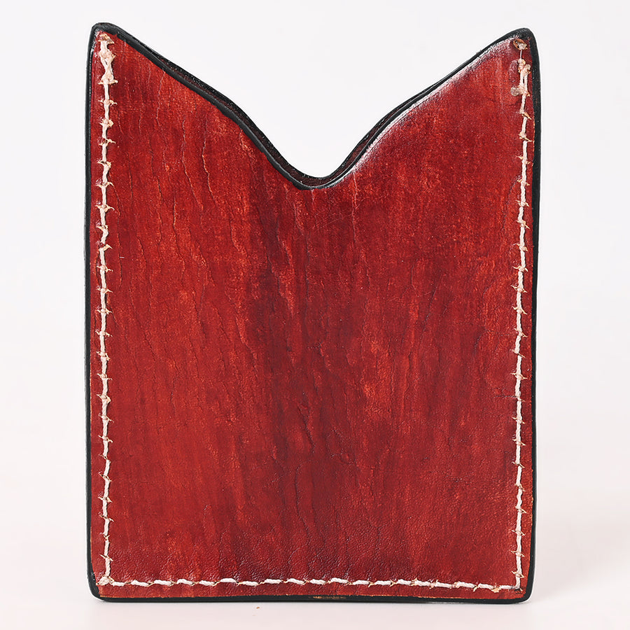American Darling Floral Women & Men Hand Carved Genuine Leather Card Holder | Handcrafted Western Belt
