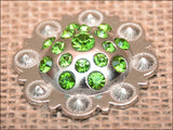 Hilason Olivine Crystal Rhinestone Bling Berry Concho Saddle Tack Cowgirl