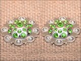 Hilason Olivine Crystal Rhinestone Bling Berry Concho Saddle Tack Cowgirl