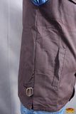 HILASON Outerwear Men's Vest Lightweight Waterproof Oilskin Jacket Sleeveless Brown