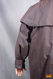HILASON Outerwear Short Length Lightweight Waterproof Oilskin Duster Coat Rain Jacket Brown