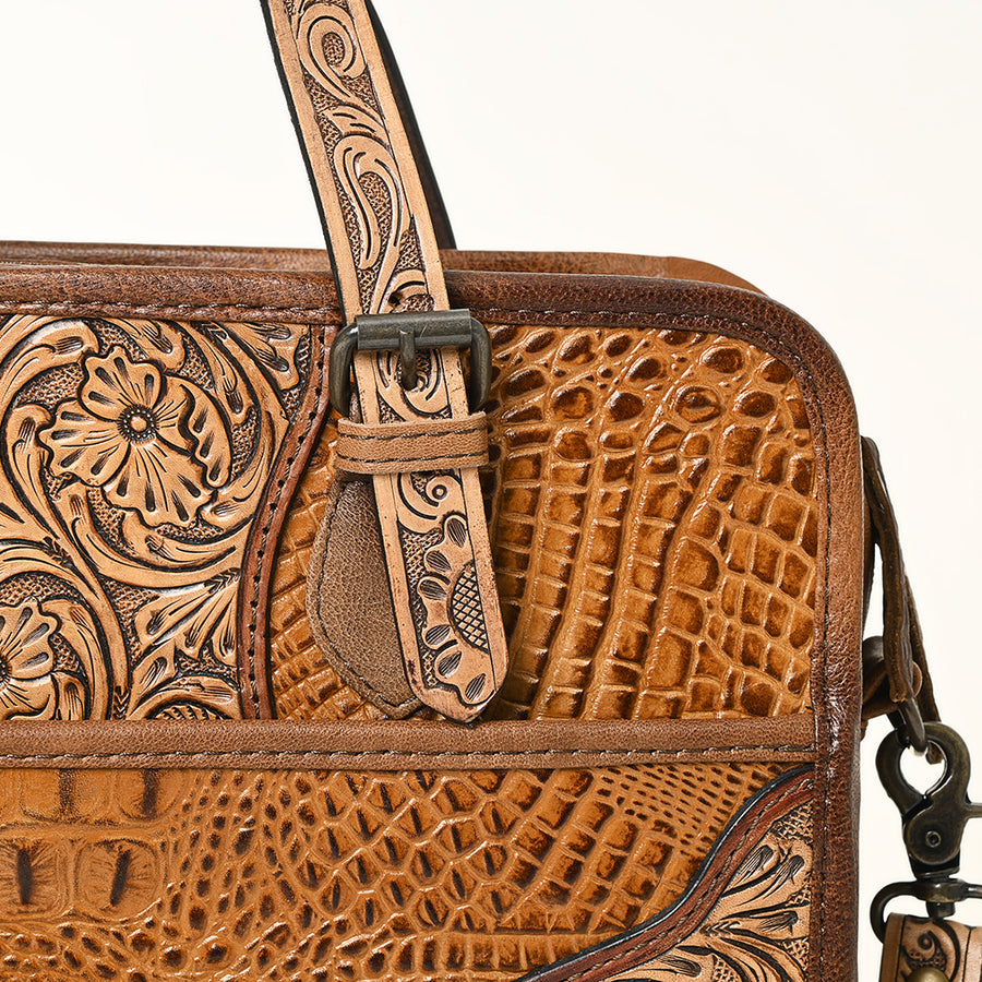American Darling Small Cross Body Crocodile Embossed Full Grain Leather Western Women Bag Handbag Purse Crossbody Cute