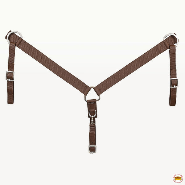 Sangle Sous-ventrière HILASON Western - Nylon Rouge Rembourré - 24 Pouces - Acier Inox