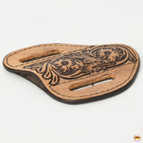 Hilason Leather Angled Knife Scabbard Sheath Cover Floral Tooled