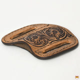 Hilason Leather Angled Knife Scabbard Sheath Cover Floral Tooled