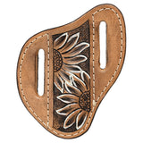 Hilason Leather Angled Knife Scabbard Sheath Cover Floral Tooled