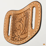 Hilason Leather Angled Knife Scabbard Sheath Cover Floral Tooled