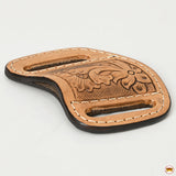 Hilason Leather Angled Knife Scabbard Sheath Cover Floral Tooled