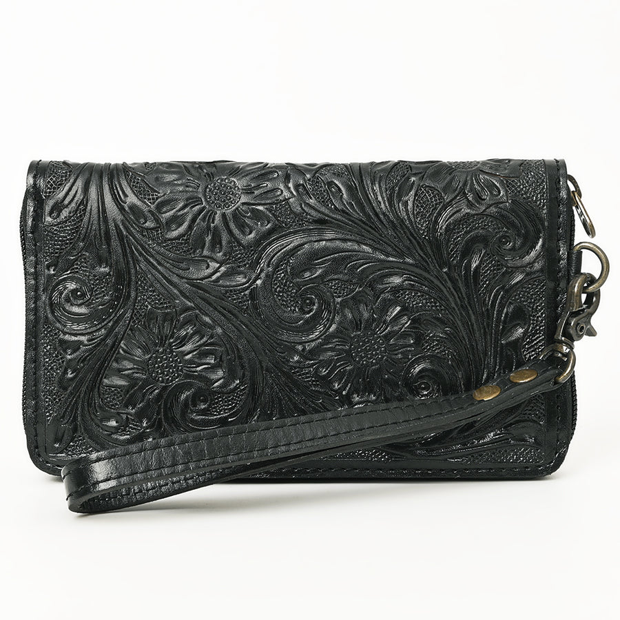 American Darling Clutch Hand Tooled Genuine Leather Western Women Bag Handbag Purse Tan | Purses for Cute