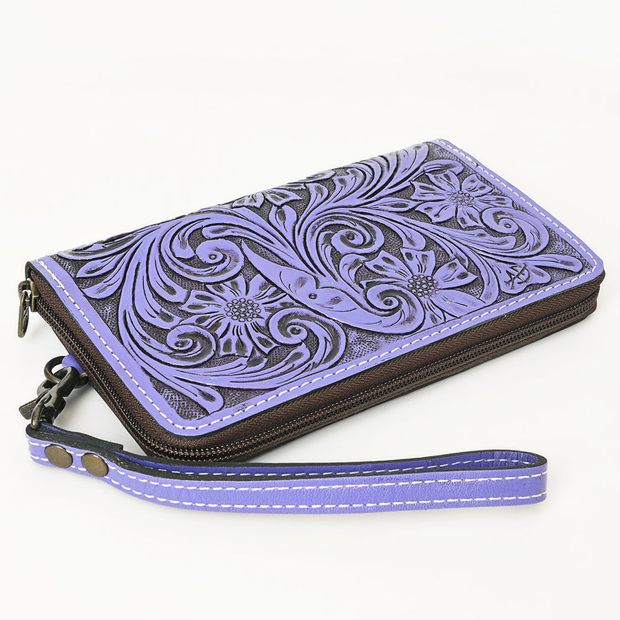 American Darling Clutch Hand Tooled Genuine Leather Western Women Bag Handbag Purse Tan | Purses for Cute