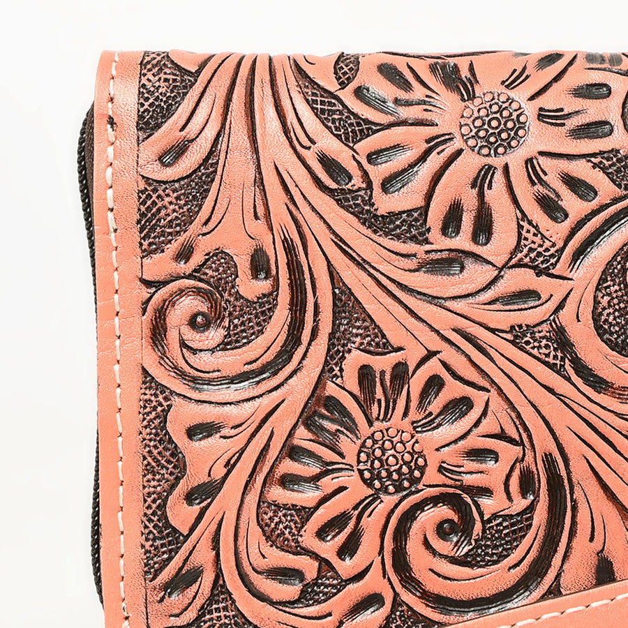 American Darling Clutch Hand Tooled Genuine Leather Western Women Bag Handbag Purse Tan | Purses for Cute