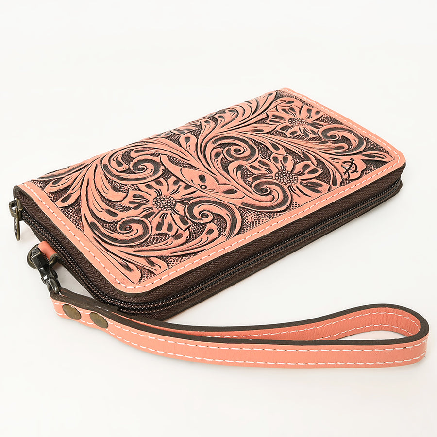 American Darling Clutch Hand Tooled Genuine Leather Western Women Bag Handbag Purse Tan | Purses for Cute