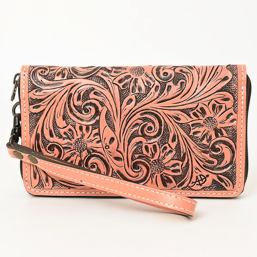 American Darling Clutch Hand Tooled Genuine Leather Western Women Bag Handbag Purse Tan | Purses for Cute