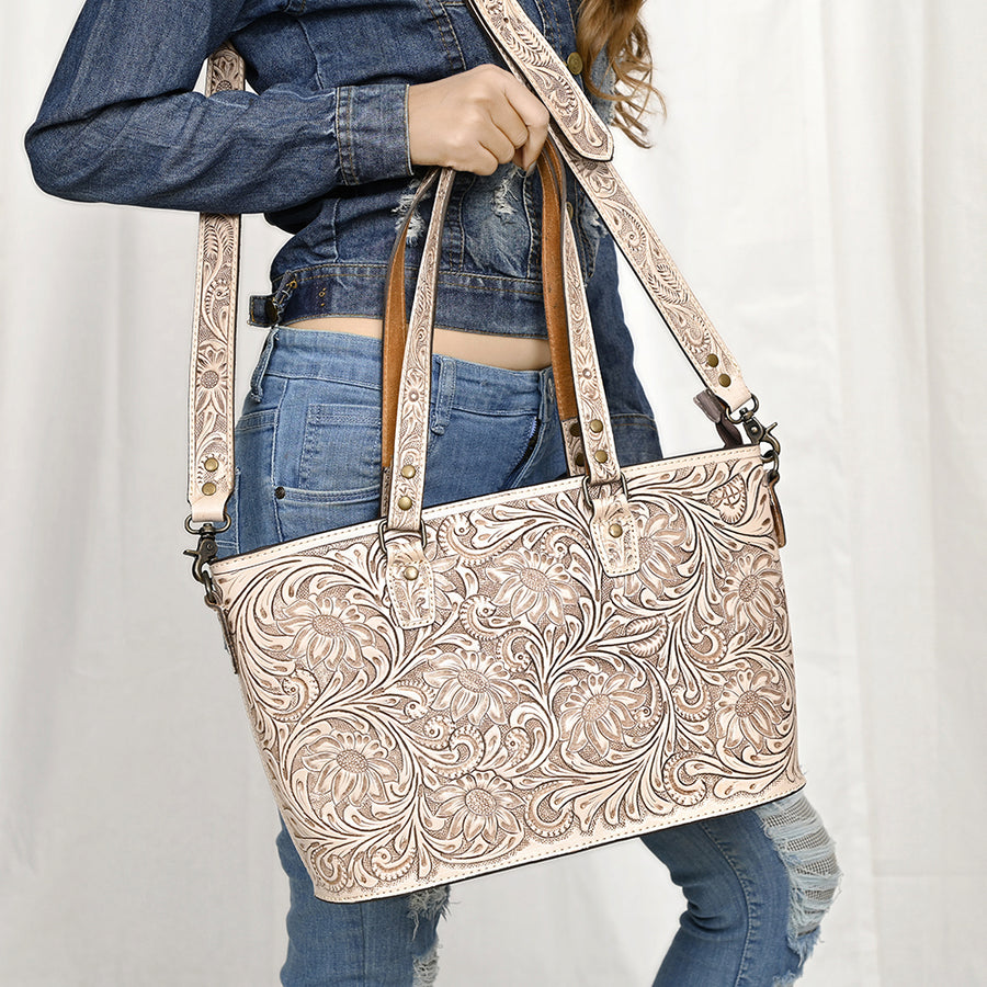 American Darling Tote Hand Tooled Genuine Leather Western Women Bag Handbag Purse | Travel Bags College Casual